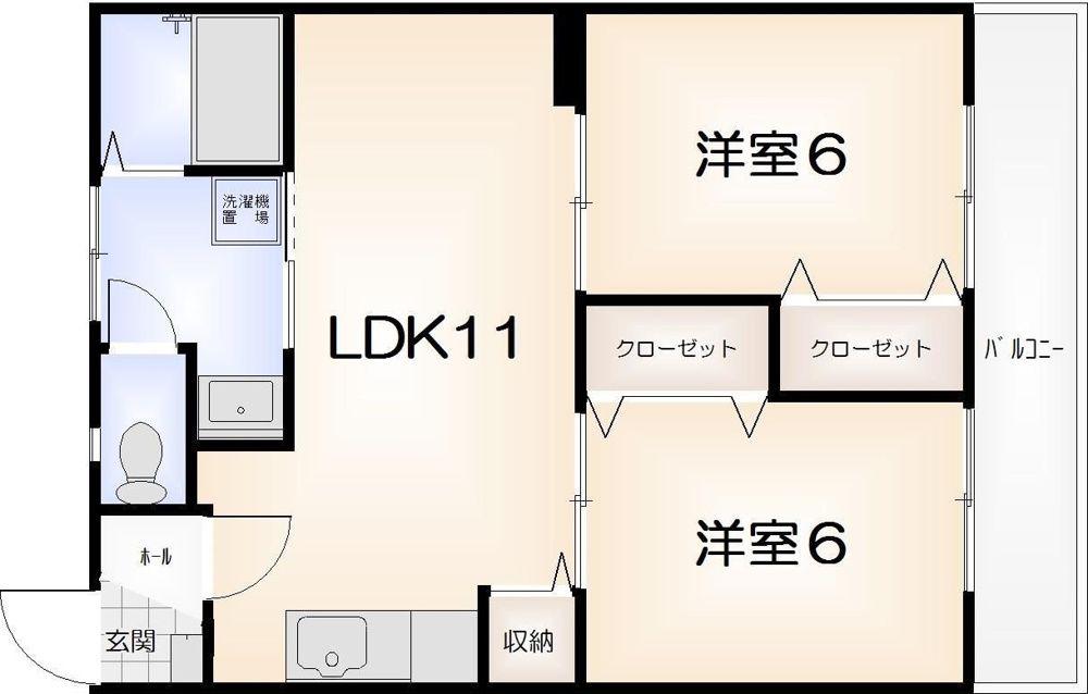 メゾンエトワール(2LDK/1階)の間取り写真