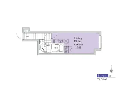 EXAM新中野II(ワンルーム/4階)の間取り写真