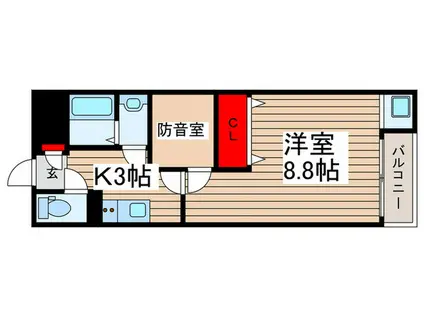 SKビル拾四番館(1K/4階)の間取り写真