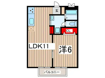 CEREZO・PASEO I(1LDK/2階)の間取り写真