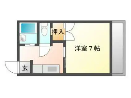 メゾン司A(1K/3階)の間取り写真