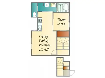 シルバーズ・レイリ―(1LDK/2階)の間取り写真