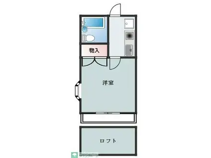 メモリアス大和(1K/1階)の間取り写真