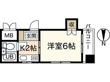 キャッツアイ本川(1K/4階)の間取り写真