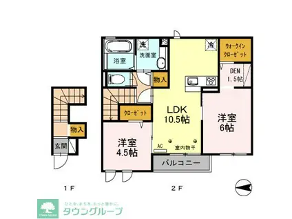 シャインアイリス III(2LDK/2階)の間取り写真