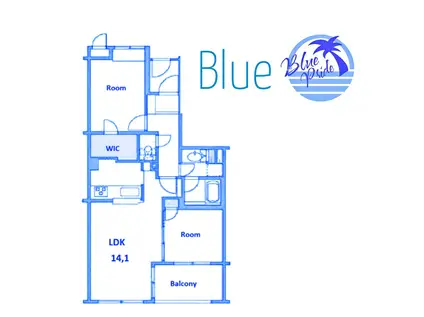 東急ドエルシーサイド湘南松風(2LDK/4階)の間取り写真