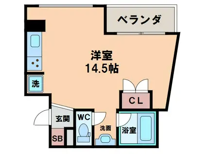 コモ阪南町(ワンルーム/2階)の間取り写真