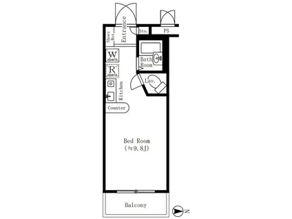 スピティ落合(1K/1階)の間取り写真
