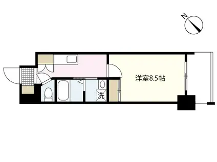 セントポーリア平野町(1K/5階)の間取り写真