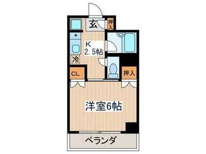 GRAN CASSA M(1K/2階)の間取り写真