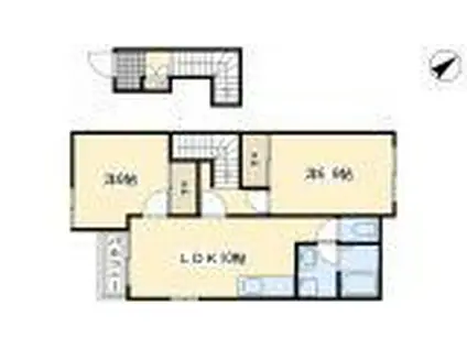 どんどんハウスII(2LDK/2階)の間取り写真