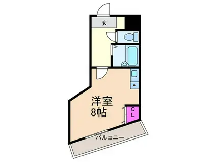ピュアシティーKIRE(ワンルーム/4階)の間取り写真