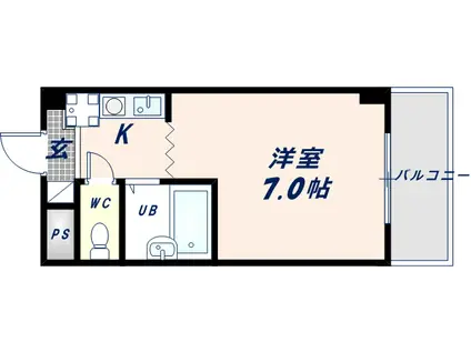 シティパーク菱屋西(1K/3階)の間取り写真