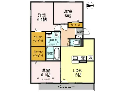 セブンワンテンL 305(3LDK/3階)の間取り写真