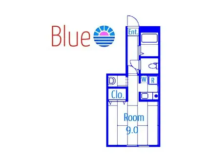 湘南パラシオン(1K/1階)の間取り写真