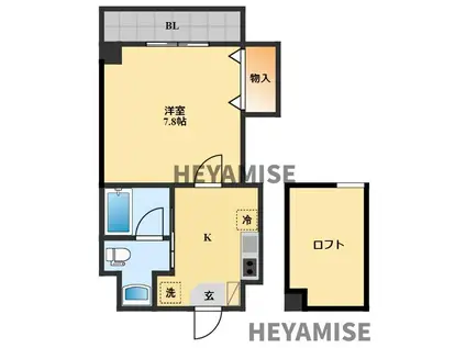 リファレンス長崎大学前(1K/2階)の間取り写真