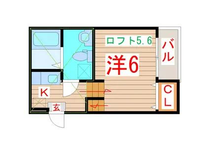 STAGE荒巻(1K/1階)の間取り写真