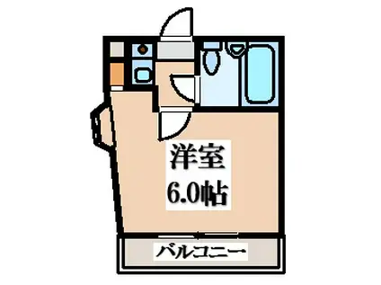 フラットフクハラ(1K/3階)の間取り写真