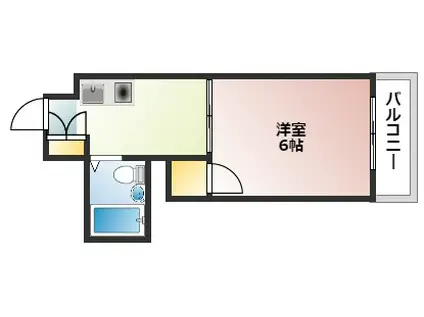 ホワイト・ヴィラ(1DK/1階)の間取り写真