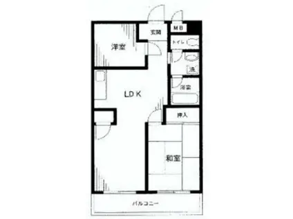 グレース秀栄(2LDK/4階)の間取り写真