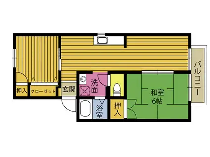 ペアトゥリー(2LDK/1階)の間取り写真