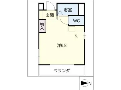 レジデンス原(ワンルーム/3階)の間取り写真