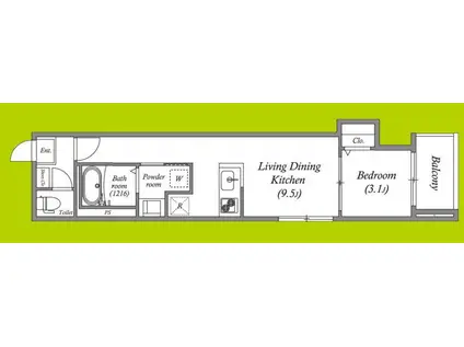 ハーモニーテラス西今川(1LDK/3階)の間取り写真