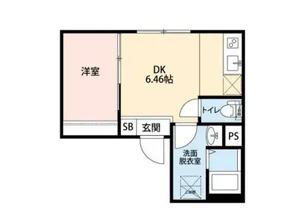 SPOY戸越銀座(1DK/4階)の間取り写真