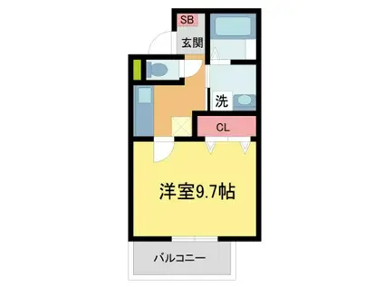 フジパレス武庫川公園(1K/3階)の間取り写真