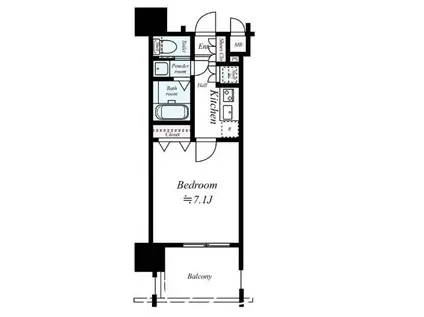 サヴォイ コートオブアームズ(1K/4階)の間取り写真