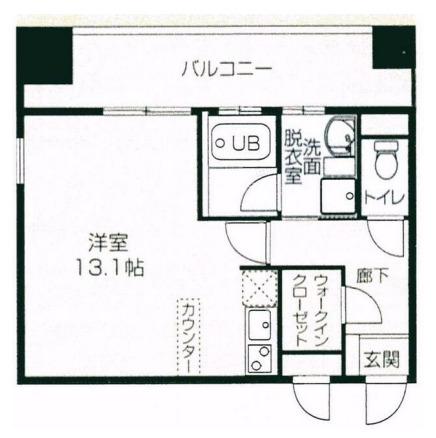 オパールマンション(ワンルーム/4階)の間取り写真