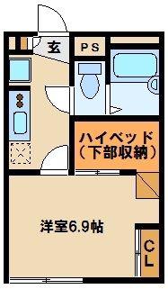 レオパレスリベル丸山(1K/2階)の間取り写真