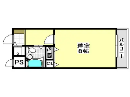 コーポラスムツミ(ワンルーム/1階)の間取り写真