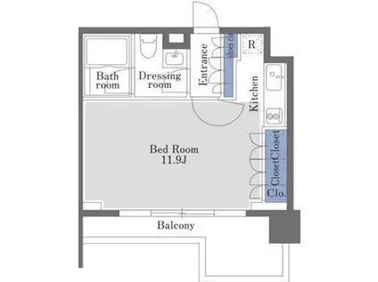 ドゥーエ日本橋(ワンルーム/3階)の間取り写真