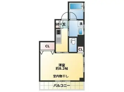 AXISFLOW アクシスフロー(1K/2階)の間取り写真