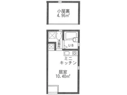 カーサビレッタ(ワンルーム/2階)の間取り写真
