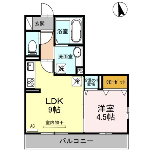 P.H.4(1LDK/3階)の間取り写真