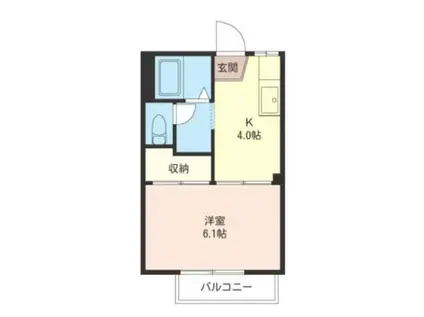 コーポ光(1K/2階)の間取り写真