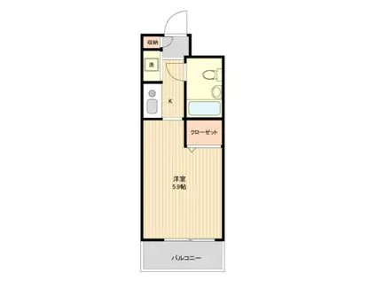 ジョイフル氷川台(1K/1階)の間取り写真