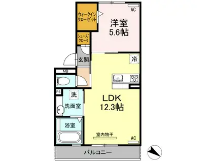 クレアンジュ A(1LDK/2階)の間取り写真