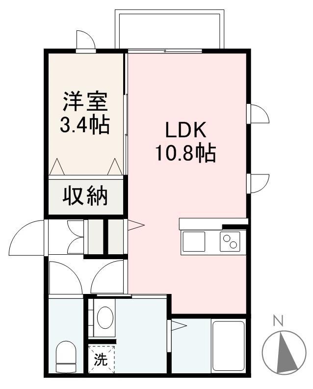 MY FELICE(1LDK/1階)の間取り写真