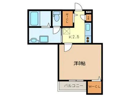 EIKARO(1K/3階)の間取り写真