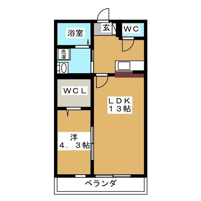 伊豆箱根鉄道駿豆線 三島二日町駅 徒歩22分 2階建 築16年(1LDK/1階)の間取り写真