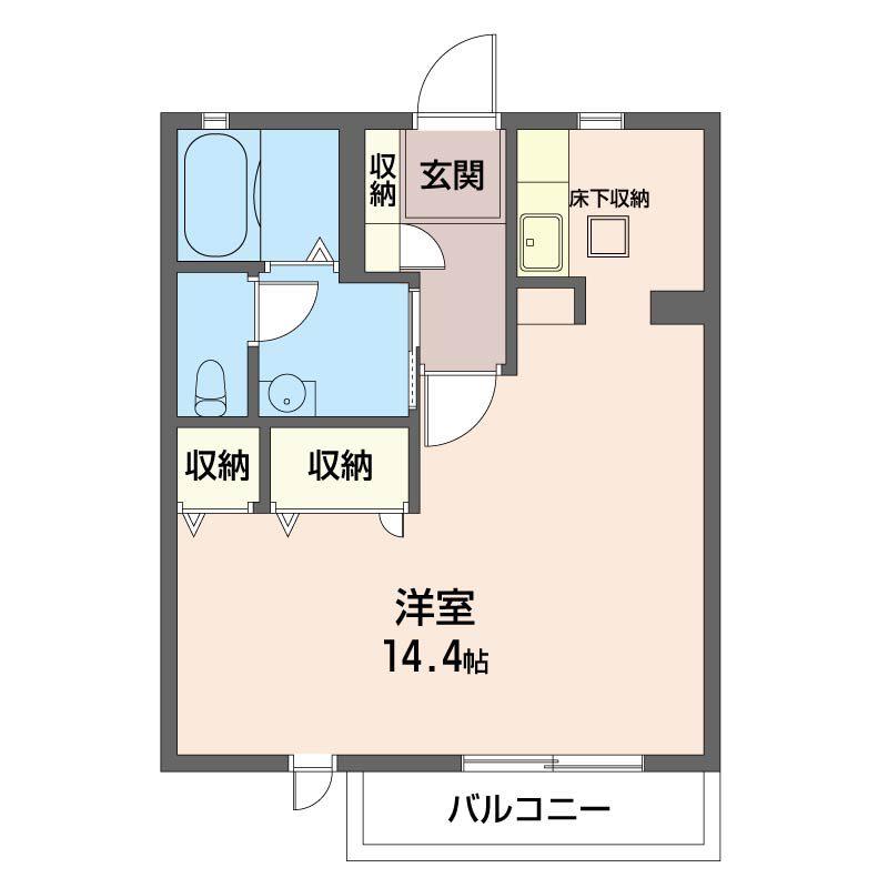 メゾンコキヤージュ(ワンルーム/1階)の間取り写真