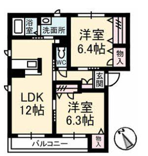 フィエスタ(1SLDK/1階)の間取り写真