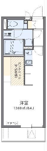ミランダYIII(ワンルーム/1階)の間取り写真