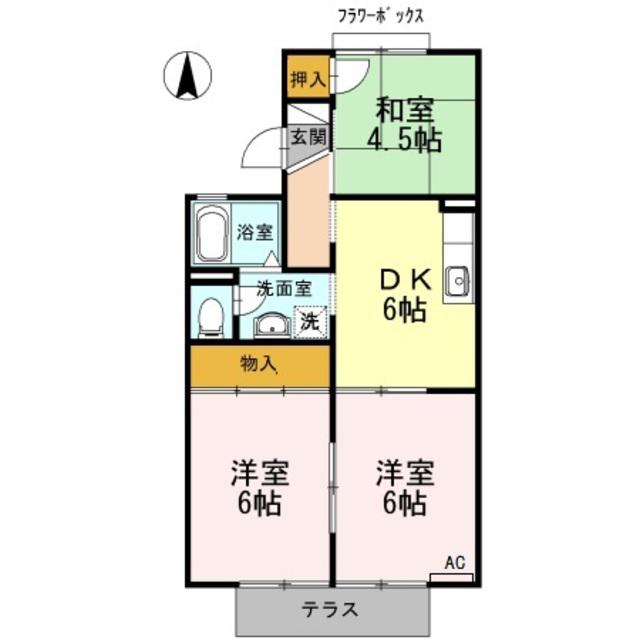 メゾンSEKI(3DK/1階)の間取り写真