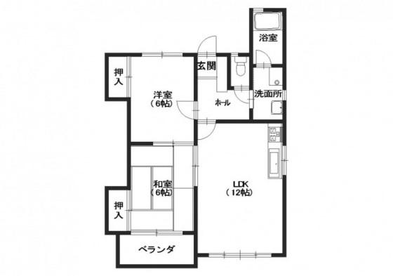 第3山下ビル(2LDK/3階)の間取り写真