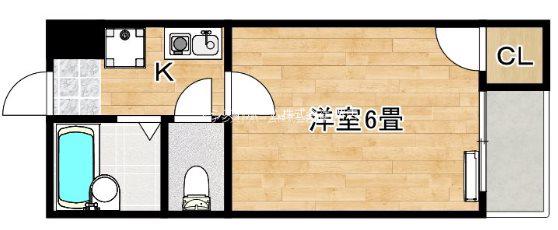 プレアール柳之町(1K/4階)の間取り写真