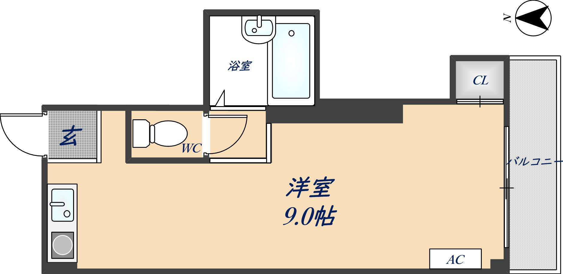 ハイツヒトヨシ(1K/2階)の間取り写真